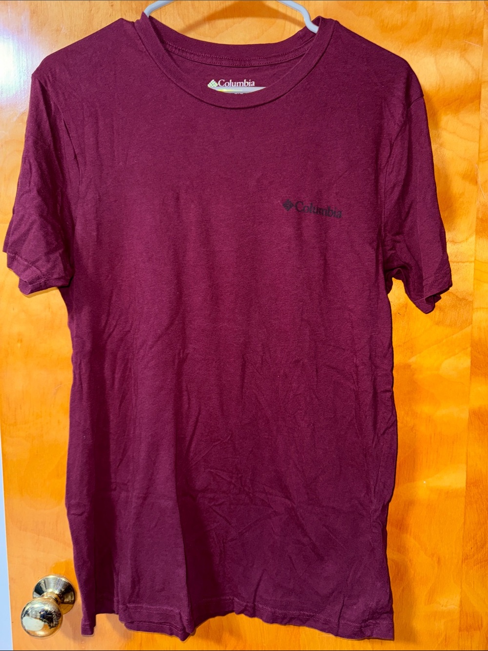 Columbia Men's Burgundy Short Sleeve Crew Tee